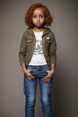 Somali child girl with  ginger hair