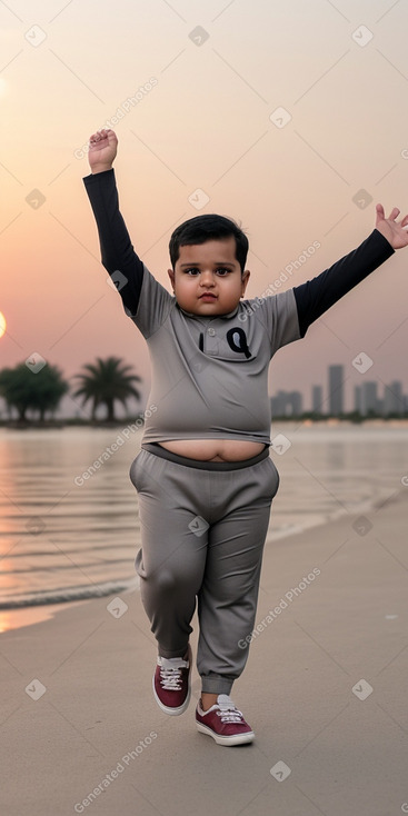 Qatari infant boy with  gray hair