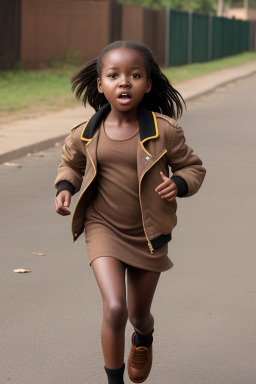 Zimbabwean child girl with  brown hair