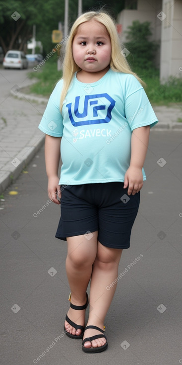 Uzbek child girl with  blonde hair