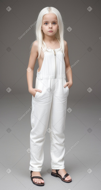 Spanish child female with  white hair