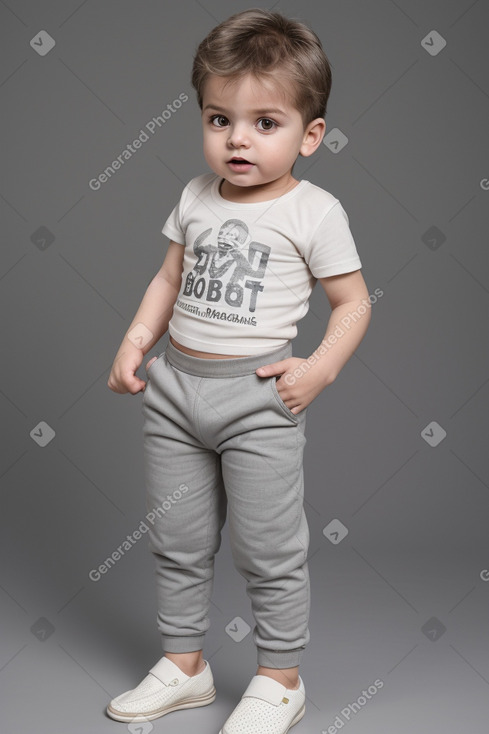 Bulgarian infant boy with  gray hair