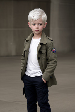 British child boy with  white hair