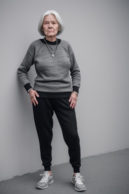 Finnish elderly female with  gray hair