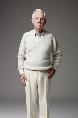 Australian elderly male with  white hair