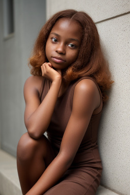 Teenager female with  ginger hair