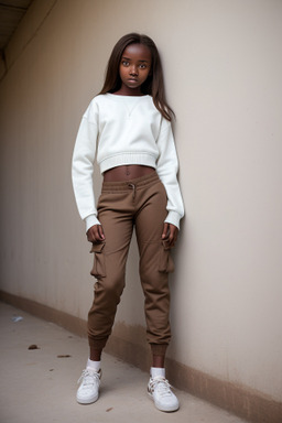 Tanzanian teenager girl with  brown hair