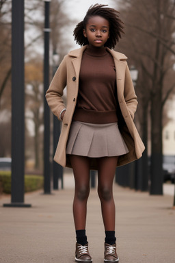 Togolese teenager girl with  brown hair