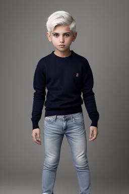 Kuwaiti child boy with  white hair