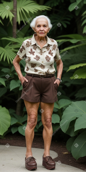 Panamanian elderly female with  brown hair