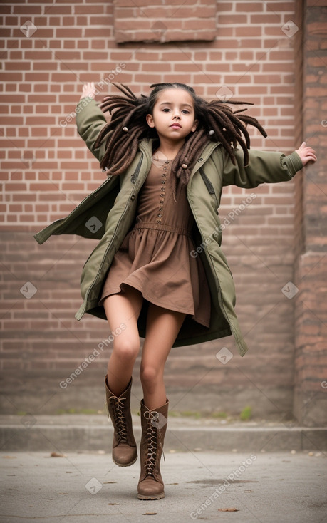 Guatemalan child girl with  brown hair