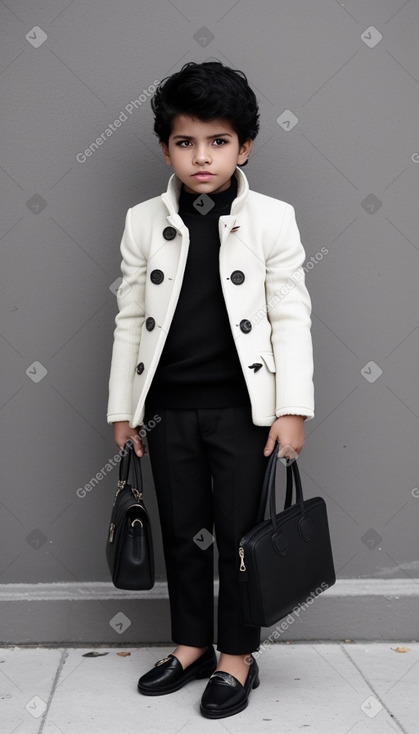 Venezuelan child boy with  white hair