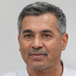 Neutral white adult male with short  black hair and brown eyes