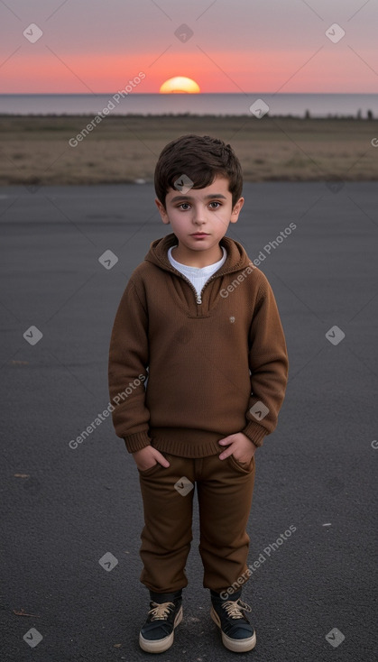 Armenian child male with  brown hair