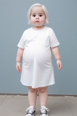 Spanish infant girl with  white hair