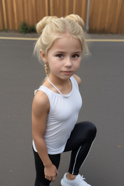 Chilean child girl with  blonde hair