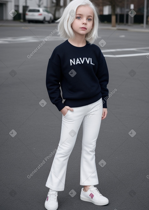 Irish child girl with  white hair