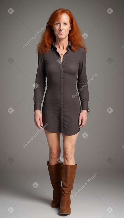 French 45 years female with  ginger hair