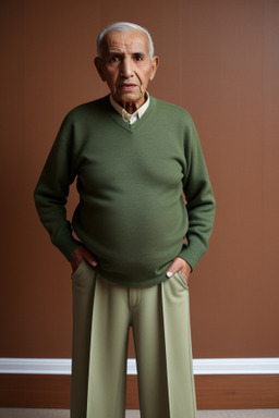 Moroccan elderly male with  brown hair