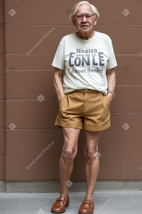 Elderly non-binary with  blonde hair