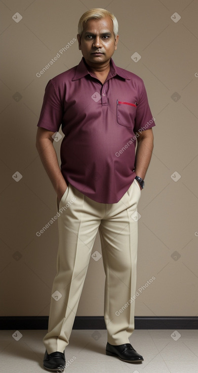 Bangladeshi middle-aged male with  blonde hair