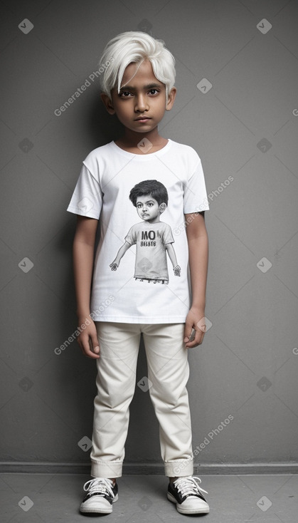 Bangladeshi child boy with  white hair