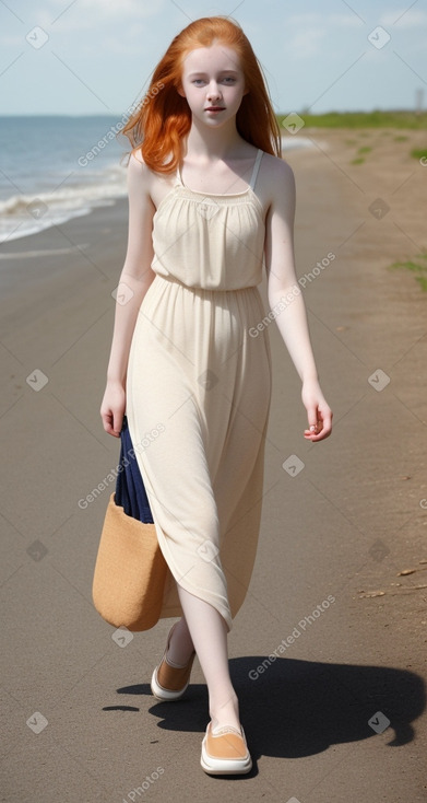 Teenager female with  ginger hair