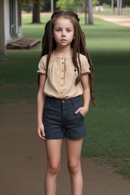 Australian child girl with  brown hair