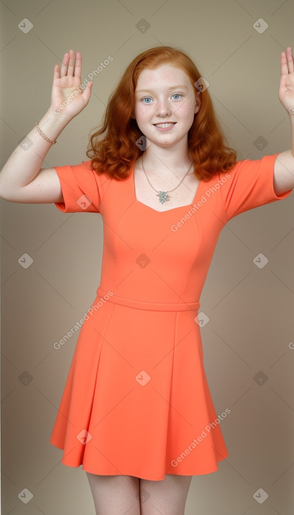 British teenager female with  ginger hair