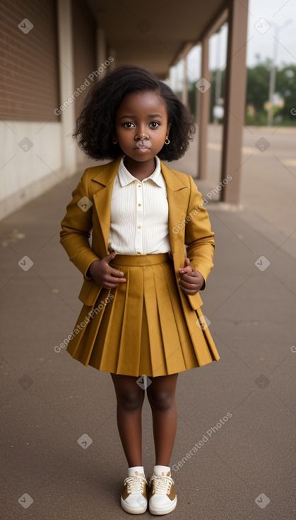 Ghanaian child female with  brown hair