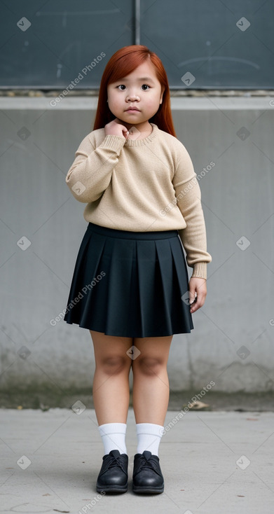 Filipino child girl with  ginger hair