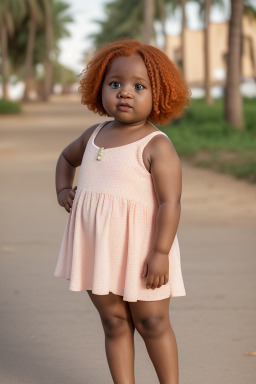 Senegalese infant girl with  ginger hair