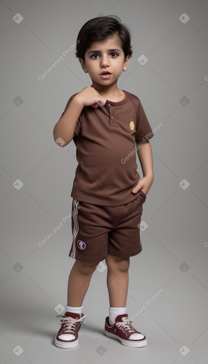 Qatari infant boy with  brown hair