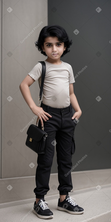 Azerbaijani child boy with  black hair