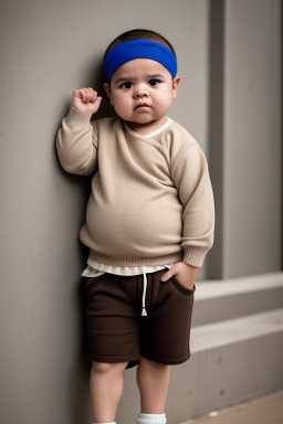 Brazilian infant boy with  brown hair