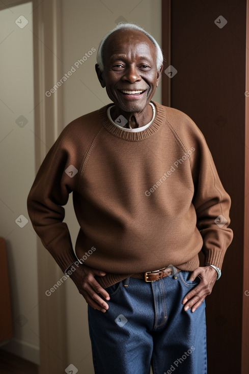 Elderly male with  brown hair