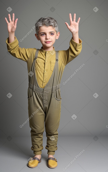 Syrian child boy with  gray hair