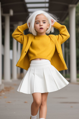 Dominican child girl with  white hair