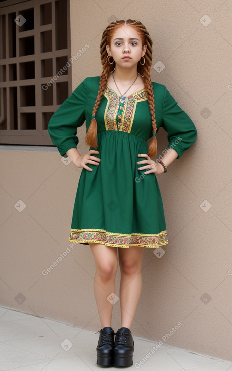 Mexican young adult female with  ginger hair