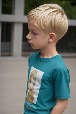 Hungarian child boy with  blonde hair