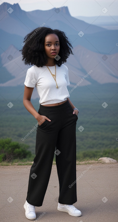 African young adult female with  black hair