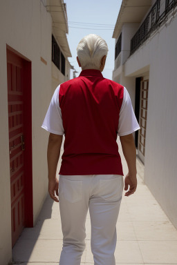 Peruvian adult male with  white hair