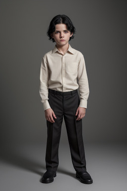 Norwegian child boy with  black hair