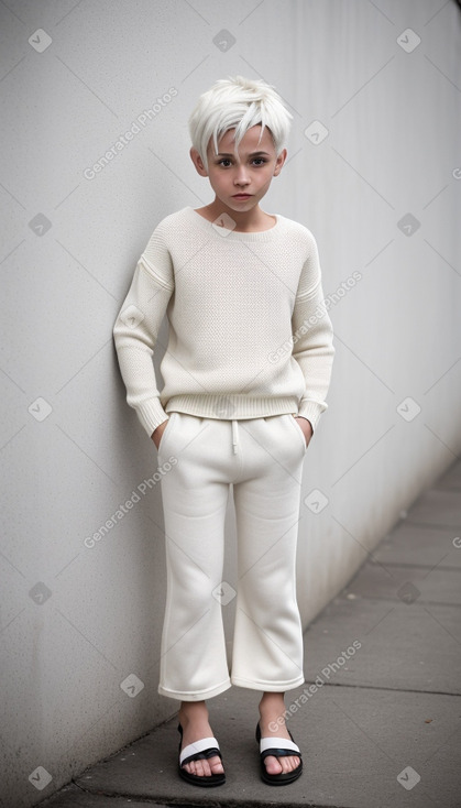 Georgian child boy with  white hair