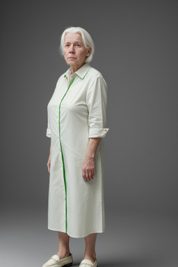 Norwegian elderly female with  white hair