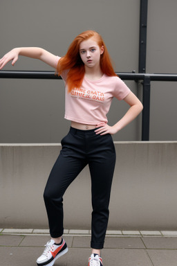 British teenager girl with  ginger hair