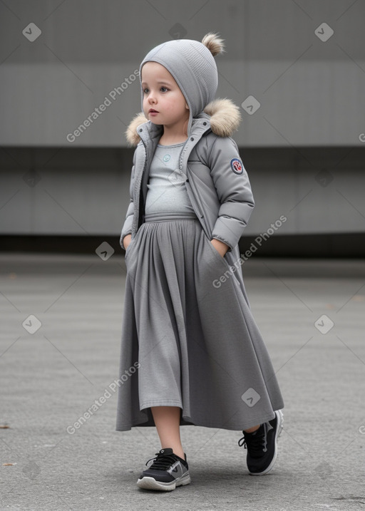 Slovenian infant girl with  gray hair