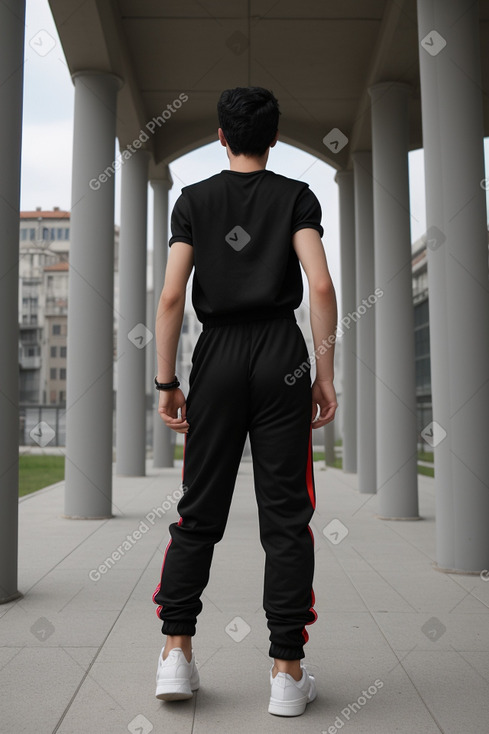 Serbian teenager boy with  black hair