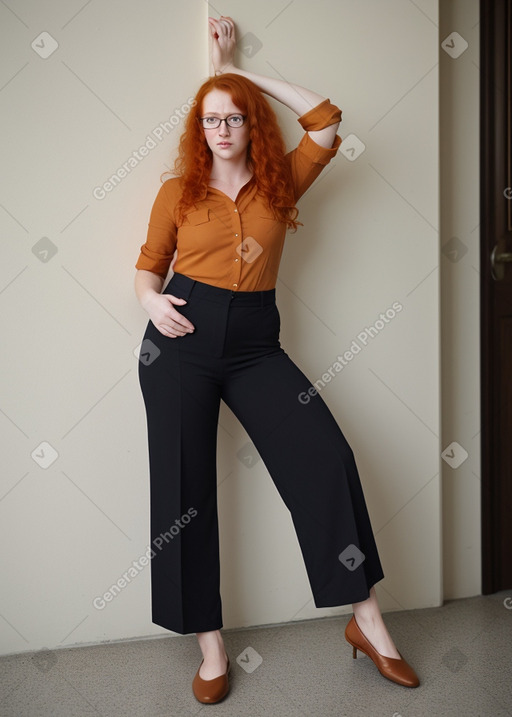 Irish adult female with  ginger hair