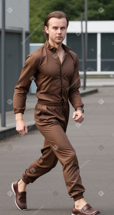 Swedish adult male with  brown hair